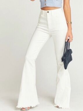 Show Me Your MuMu White High-Rise Flare Jeans